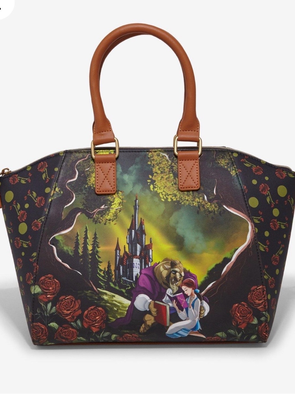Loungefly 🆕  Disney Beauty & the Beast Castle Satchel Bag Purse  New 🆕 Belle